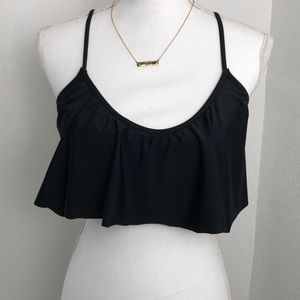 👙 Hollister Black Ruffle Bikini Top 👙